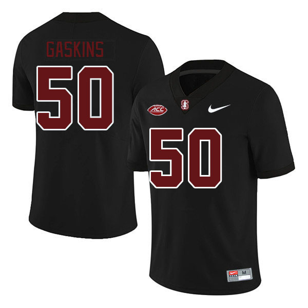 Men #50 R.J. Gaskins Stanford Cardinal 2024 ACC Conference College Football Jerseys Stitched-Black